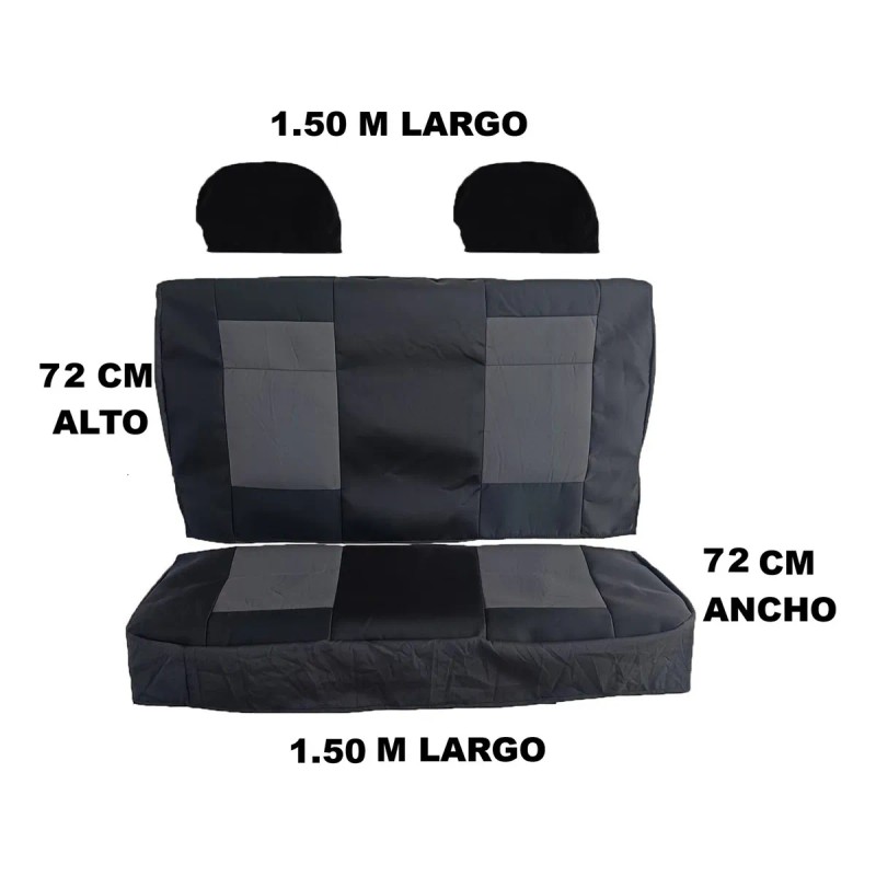 Fundas De Asientos Para Chevy Silverado 1992-1998 Tipo Banca Negro