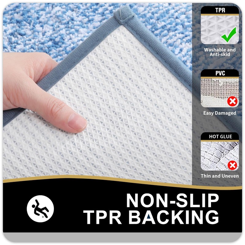 YUTA Bathroom Rugs, Extra Soft and Absorbent Microfiber Bath Mat,