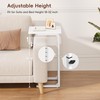 Vagusicc C Shaped End Table, 33"C Table End Table Adjustable