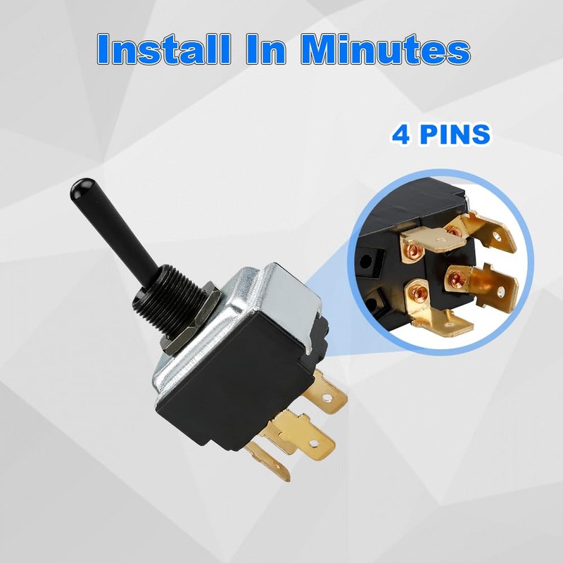 WMPHE Headlight Switch Toggle Switch Replacement for 577.75611 16-06657 1606657