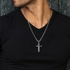 Diamday Sterling Silver Cross Necklace for Men Cross Pendant with
