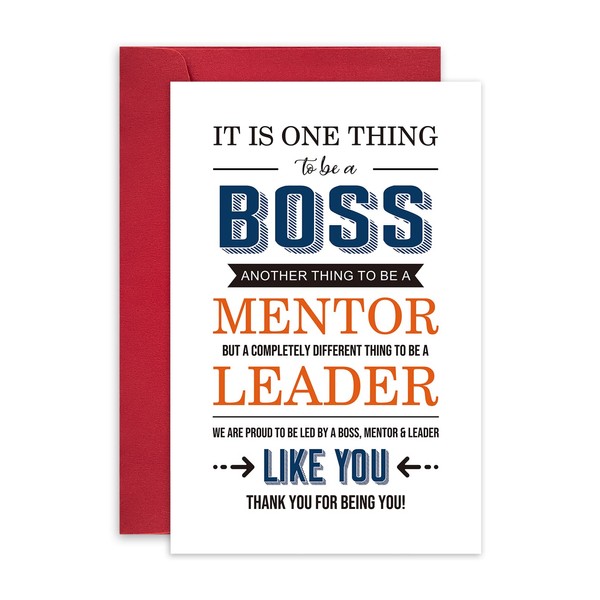 Boss Thank You Card, Unique Boss's Day Card, Boss Appreciation
