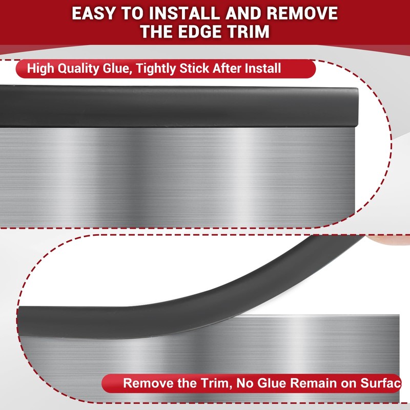 Rubber Edge Trim, 5/16" Self Adhesive Flexible U Channel Edge
