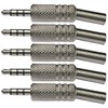 CESS 3.5mm 4-Pole TRRS Male Construction Plug Repair Headphone Jack