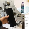 HINATAA Crystal Water Bottle, Removable Healing Natural Quartz Water Bottle,