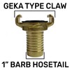 Garden Watering Solid Brass geka Style hosepipe Claw Fittings/connectors (Pack