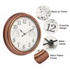 Vigorwise 12inch Outdoor Clocks Plastic Waterproof Wall Clock with Temperature