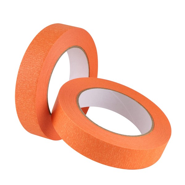 Lichamp 2 Pack Orange Painters Tape 1 inch, Orange Masking