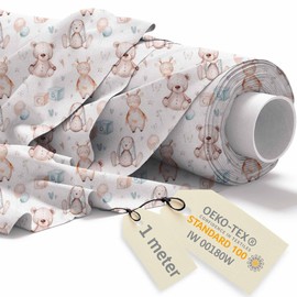 DreamRoots Children's Motifs Cotton Fabric Sold by the Metre Children Fabrics for Sewing Sold by the Metre Upholstery Fabric Canvas Fabric 160 cm x 1 m