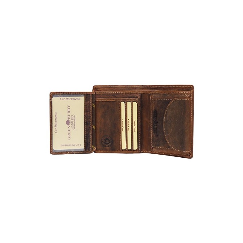 Greenburry Vintage Royal Stag Geldbörse mit Hirsch Prägung braun