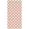 Flat Gasket, Copper Washer Kit, Strong Electrical Conductivity, 50 Pieces