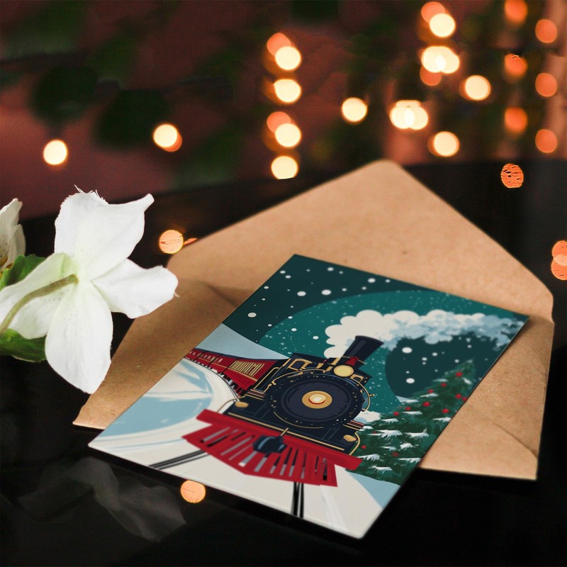 Artery8 Polar Express Steam Train Decorated Tree Blank For Him