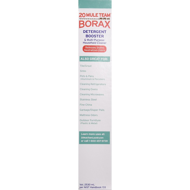 Borax 20 Mule Team Detergent Booster, 65 Oz.