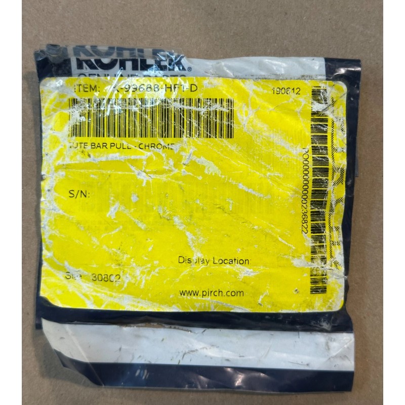 Kohler K-99688-HF1 Jute 3" Cabinet Pull CHROME NEW!