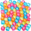 Tivcck 60Pcs Reusable Ice Cubes,Colorful Plastic Ice Cubes,Refreeza