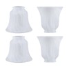 4 Pack Ceiling Fan Light Covers, White Alabaster Transitional Style