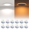 12 Pack Recessed Lighting 4 Inch with Night Light, 4