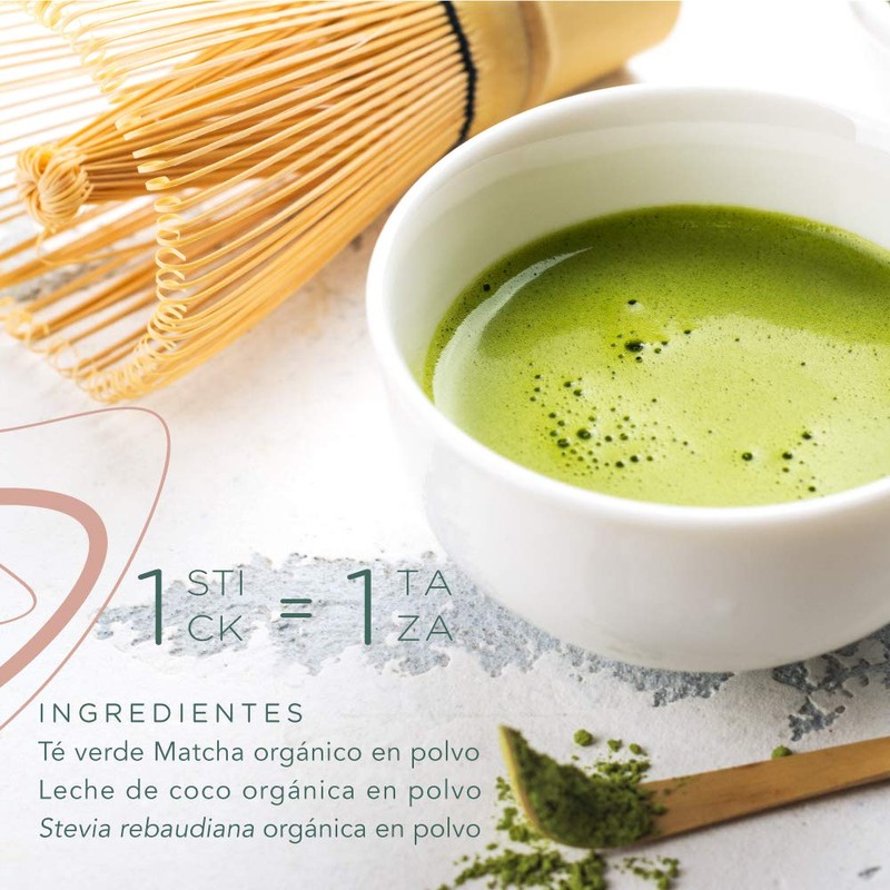 Té Matcha Latte Orgánico en Sticks, 16 Sticks, Ceremony Matcha