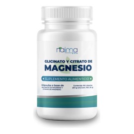 Glicinato Y Citrato De Magnesio 500 Mg 100 Cápsulas Sabor Sin Sabor