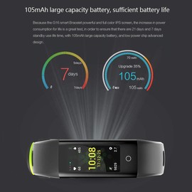 New Smart Slim Wristband IPS Color Screen Heart Rate Monitor Smart Band Fitness Tracker Smart Bracelet (Black)