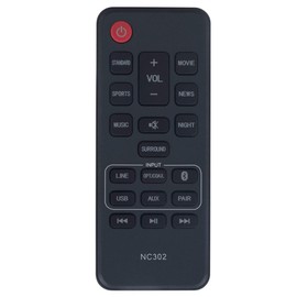 NC302UH NC302 Replacement Remote Control fit for Sanyo Soundbar FWSB426F Soud Bar Speaker