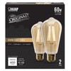 Feit Electric 5.5W (60W Replacement) ST19 E26 Dimmable Straight Filament