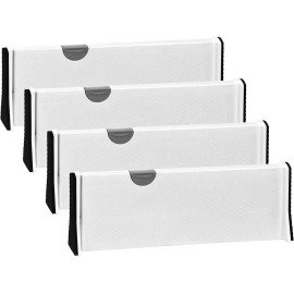 JONYJ Expandable Drawer Organizers Dividers 4 Pack Adjustable Bedroom Closet Kitchen