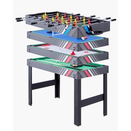 VEVOR 4-in-1 Combo Game Table Set, 48" Air Hockey Table, Multi Combination Table with Air Hockey, Pool Billiard, Foosball, Ping Pong, Pushers & Pucks, Sports Arcade Table for Family Game Room Office