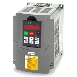 HY HUANYANG VFD Converter,Variable Frequency Drive,110v Single Phase Input to 110v Three Phase Output (for power ≤3HP three-Phase Motor/Spindle) 0-400hz Speed Rotation (HY Series-110v 2.2kW 3HP Model)