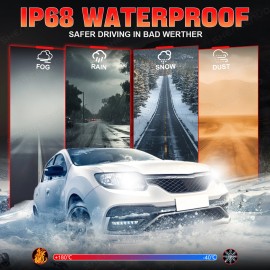 SHENKENUO 4x H1 For Honda Prelude 1997-2000 2001 LED Headlight High Low Beam 6000K Bulbs