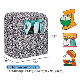 Kitchen Aid - Funda mezcladora de cocina, compatible con 6 a 8 cuartos de galón, mezcladora de soporte Hamilton, cubierta para mezclador de ayuda de cocina, tapas mezcladoras de soporte de cocina.
