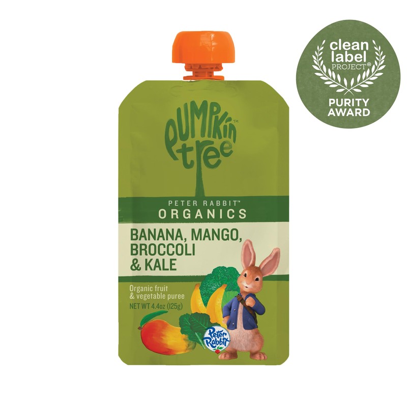 Pumpkin Tree Peter Rabbit Organics, Banana, Mango, and Kale, 4