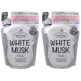 [Body Soap] White Musk Refill, 13.5 fl oz (400 ml) x 2 Pieces, Made in Japan, Moist Moist (2)