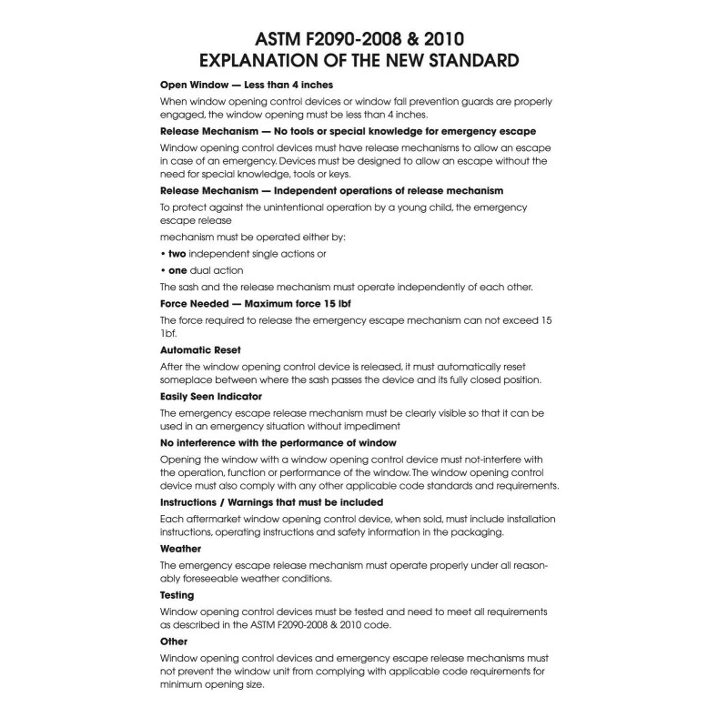 VISION INDUSTRIES 1 PC of Auto-Reset Child Safety Fall Prevention