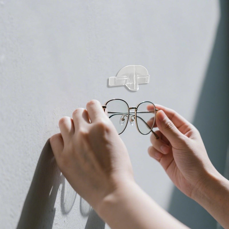 Dexprosy 6Pcs Wall Mounted Eyeglass Holder – Clear Sunglasses Storage