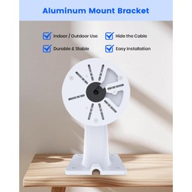 Universal Outdoor/Indoor Wall Mount Bracket for Security Cameras, Metal Junction Box with Cable Management, CCTV Surveillance Camera Holder