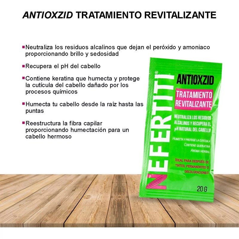 Nefertiti Kit Tratamiento Antioxzid Con Keratina Revitalizante 3pzas