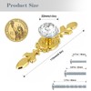POZEAN 6 Pack Silver Cabinet Knobs, 4.5 Inch Gold Crystal