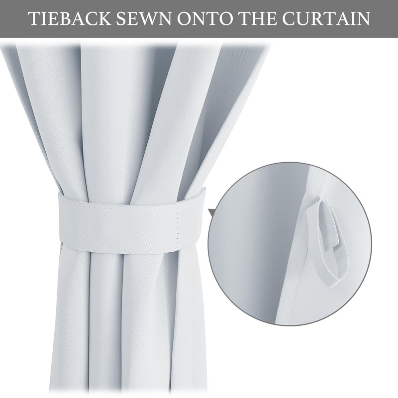 NICETOWN Portable Travel Blackout Draperies Curtains 48 inches Long, Thermal