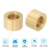 PATIKIL Lamp Pipe Brass Coupling Nut, 5 Pcs 10mm Long