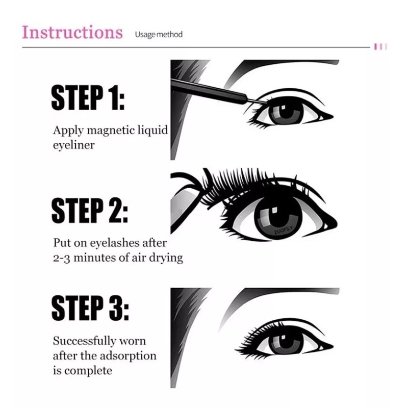 OEM Kit Pestañas Magneticas 5 Par Estilo Natural 2 Delineadores