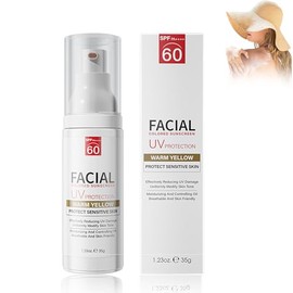 35 ml White Sunscreen for the Face, Sun Cream SPF60+, Moisturising Cream, Brightening Sun Protection, Sun Protection Fluid, Face Body Light Protection, Sun Lotion with Light and Non-Greasy White