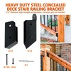 ITeVe.GD 30° Deck Railing Stair Brackets Connectors,Heavy Duty Steel 1.2