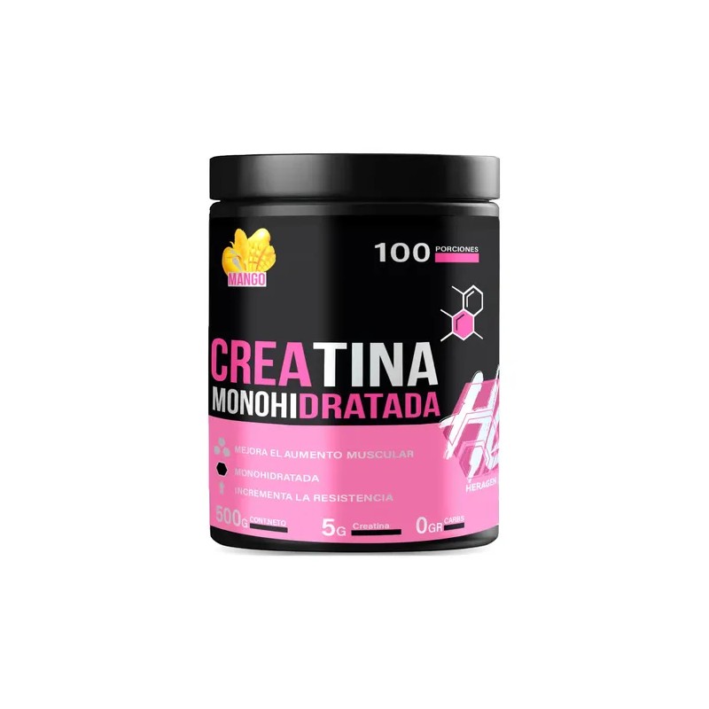Suplemento Creatina Monohidratada 500g Heragen 100servicios