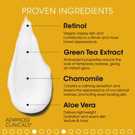 Advanced Clinicals is a 16 oz retinol moisturizing lotion designed to treat wrinkles, sagging and sun damaged skin for both the face and body.