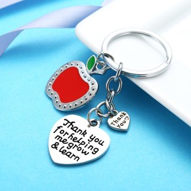 Pack Of 3 Teacher Appreciation Gift for Women,Teacher Keychain Set, Teacher Key Chain Gift, Birthday Gift for Teacher Gifts From Students (Heart-3PC Mixed #1)