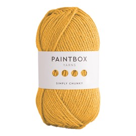 Paintbox Yarns Simply Chunky - Acrylic Yarn - 149yds (136m)/ 100g (3.53oz) - Mustard Yellow Acrylic Knitting Wool for Crochet - Soft & Durable - Bulky Knit - Great for Sweaters, Blankets, Accessories