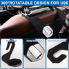 yimoyop 2 Packs Suede Car Purse Hooks Behind Seats with