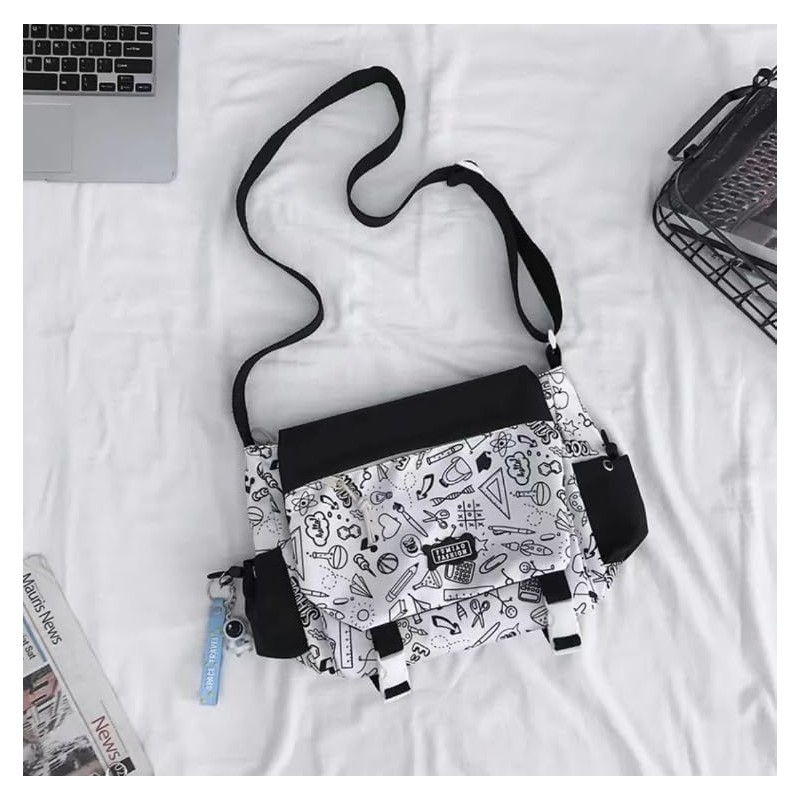 Inshere Cute Shoulder Bag, Aesthetic Shoulder Bag, Nylon Y2K Shoulder