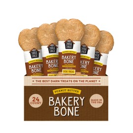 Cosmo's Snack Shack Peanut Butter Bakery Bone - All Natural Dog Treat - Made in USA (24 Count Pack of 1)